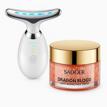 Anti-Aging-Gesichtscreme + Gesichtsmassagegerät
