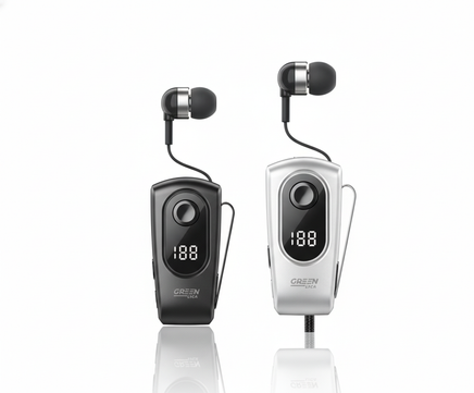 Ühe kõrva Bluetooth-peakomplekt küljejuhtmega