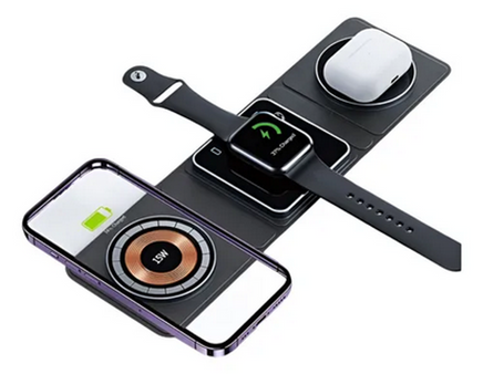 Cargador inalámbrico 2 en 1 para móvil y reloj