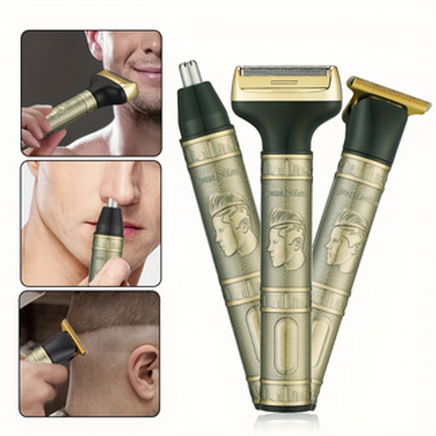 Cortapelos recargable 3 en 1 para pelo, barba y vello corporal