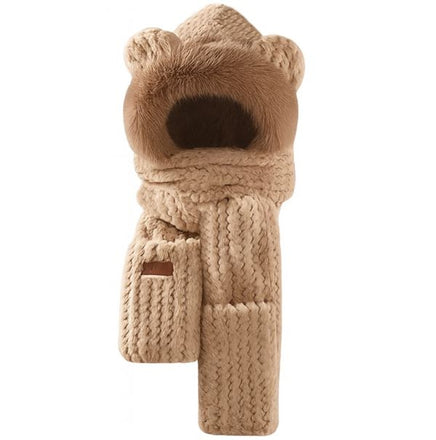 Bufanda con capucha en color beige
