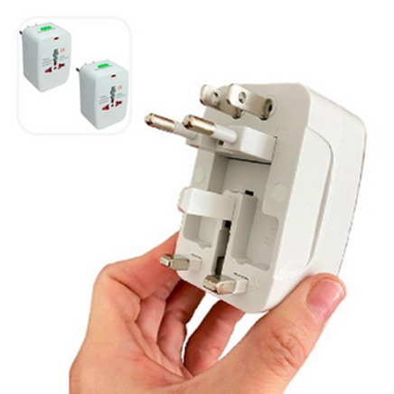 Adaptador universal 3 en 1 compacto