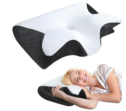 Almohada ergonómica ondulada de algodón
