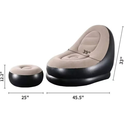 Dmuchana sofa flokowana z elektryczną pompką