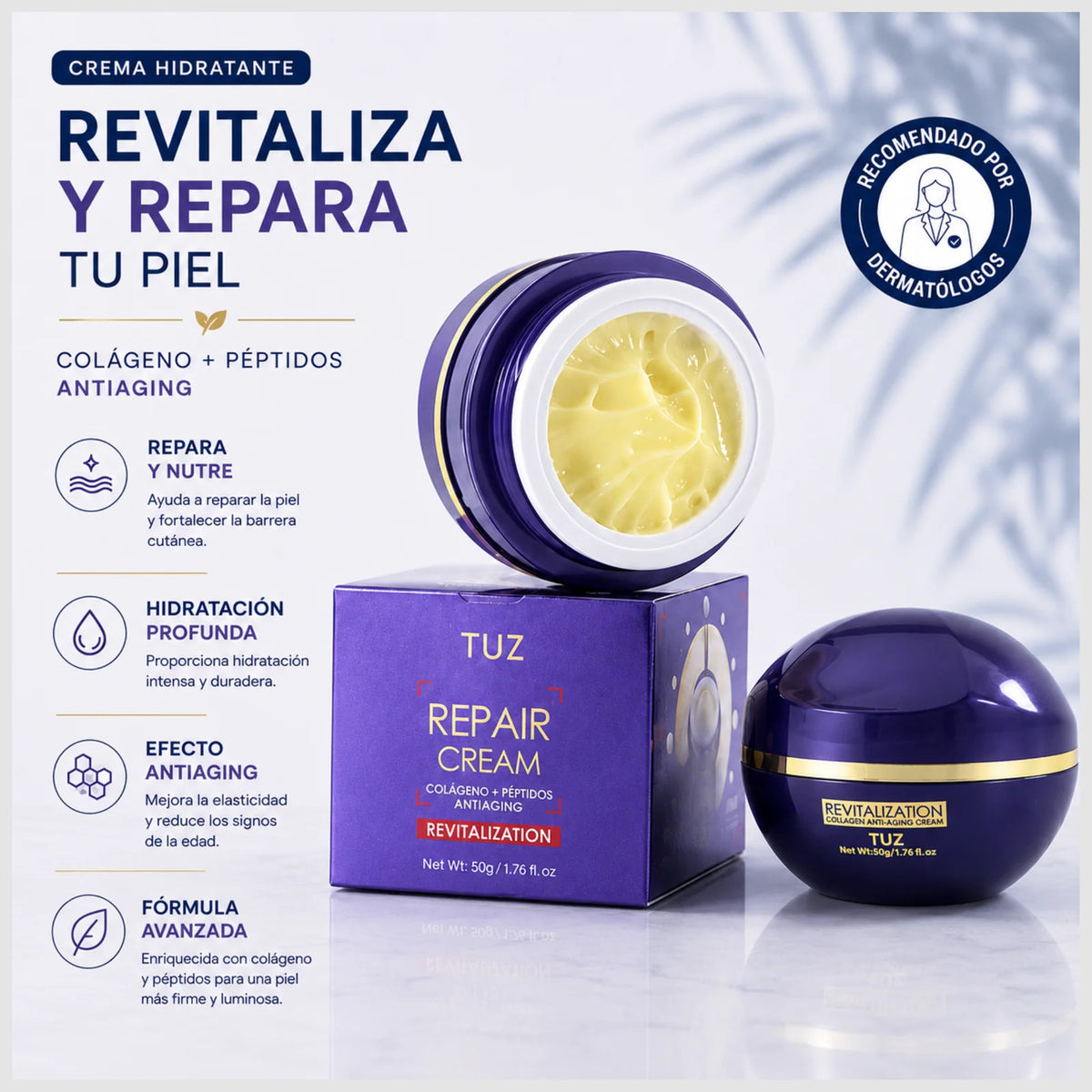 Crema Reparadora Anti Edad con Colágeno