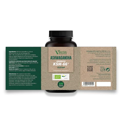 Ashwagandha KSM-66 Ecológico 100 Cápsulas