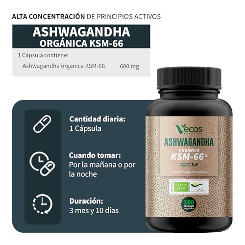 Ashwagandha KSM-66 Ecológico 100 Cápsulas