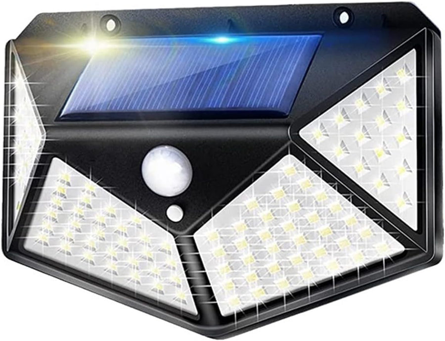 100 LED Solar Wall Light with Motion Sensor