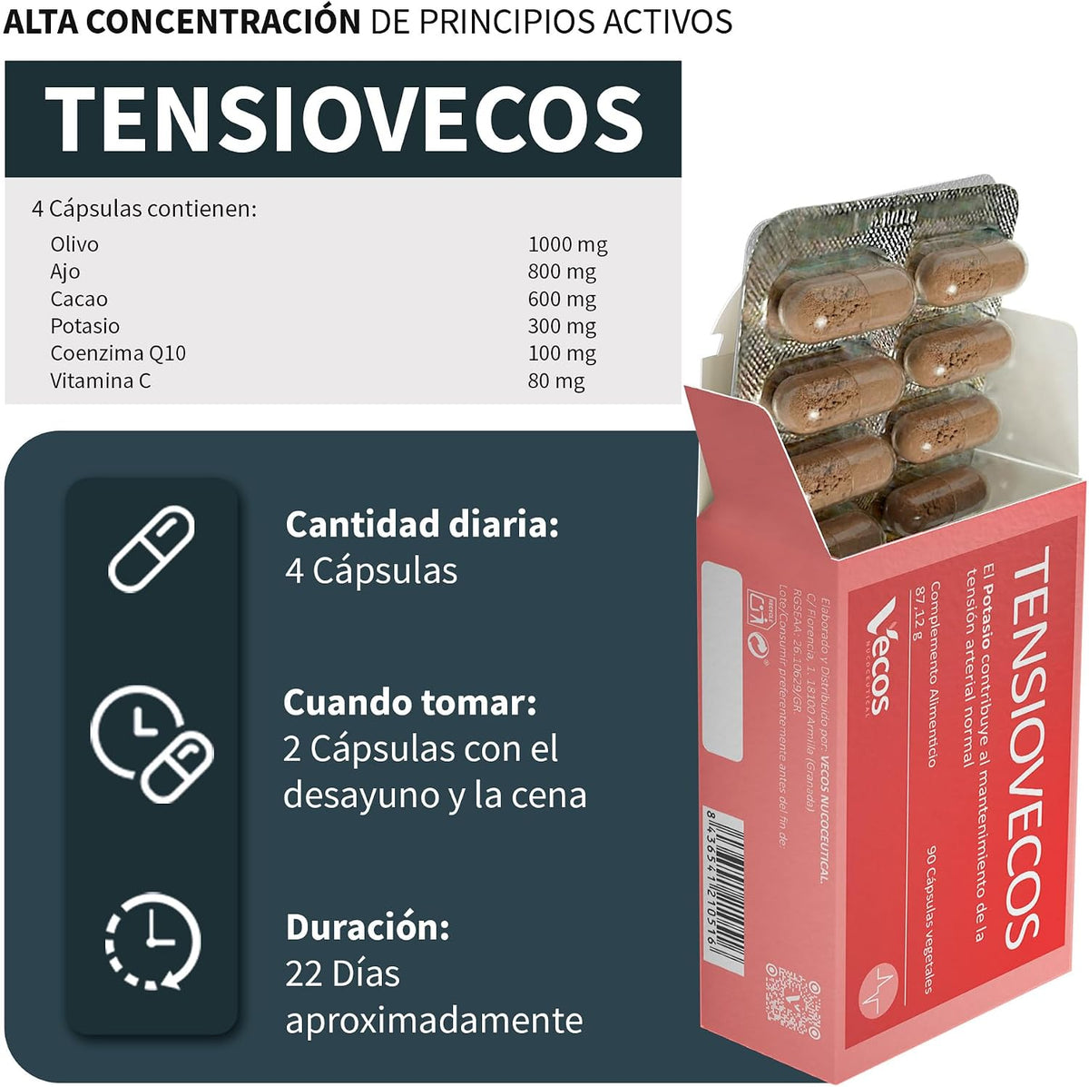 Tensiovecos 90 Cápsulas
