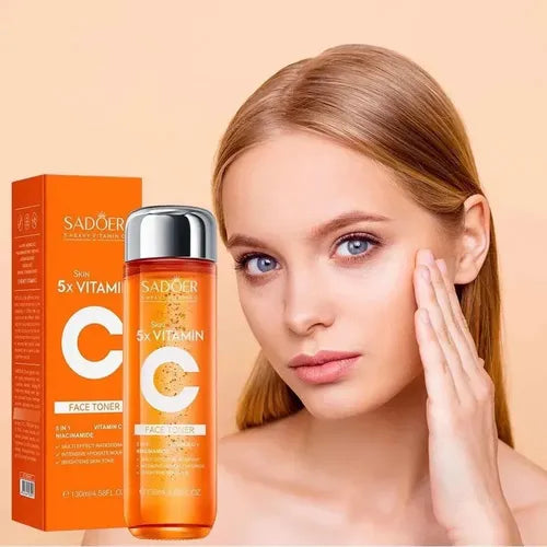 Creme Facial Clareador 5 em 1 com Vitamina C Ativa - Niacinamida - Pele Radiante a Cada Aplicação