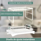 Escorredor 2 Niveles Acero Inox Blanco