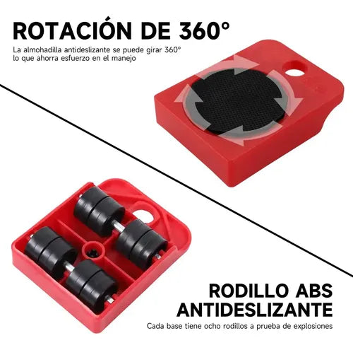 Rodillos para muebles pesados