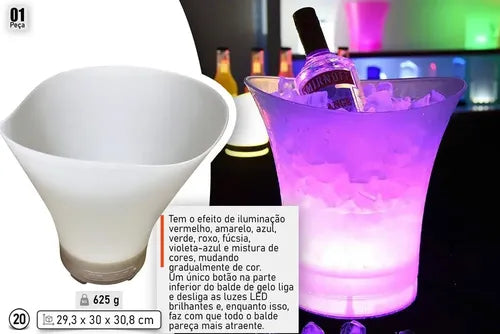 Cubitera LED con Bluetooth 5-7 Litros