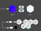 Luz LED Hexagonal 6 Unidades