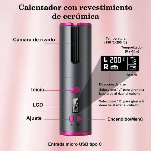 Rizador Inalámbrico Ondas Perfectas