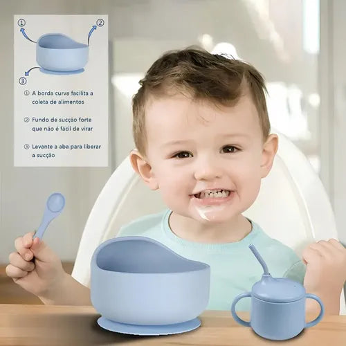Juego de Cubiertos de Silicon para Bebe