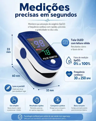 Pulsioxímetro Digital Pediátrico para Niños