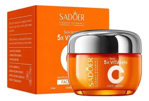 Creme Facial Clareador 5 em 1 com Vitamina C Ativa - Niacinamida - Pele Radiante a Cada Aplicação