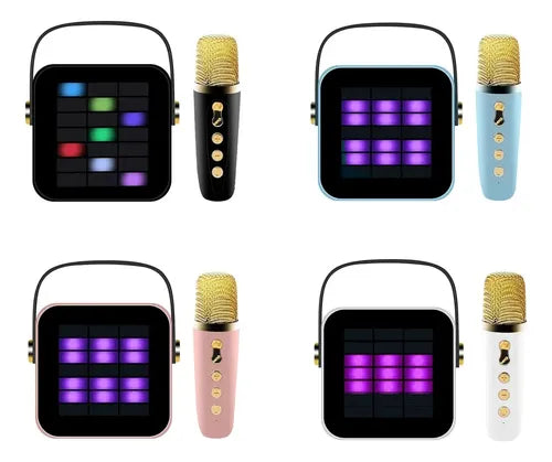 Micrófono Bluetooth con Altavoz y Luces RGB