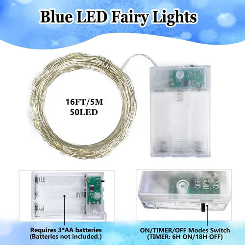 Luzes LED Azul Brillante