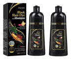 EELHOE Champú Tinte Negro 3 en 1: Cubre Canas y Nutre el Cabello