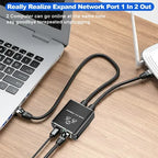 Divisor de Internet 2 en 1 con Cable USB