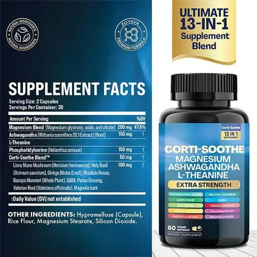 Corti-Soothe 13 en 1: Relajación y Control del Estrés Extra Fuerte