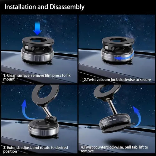 Soporte Magnetico con Ventosa de Succion