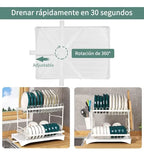 Escorredor 2 Niveles Acero Inox Blanco