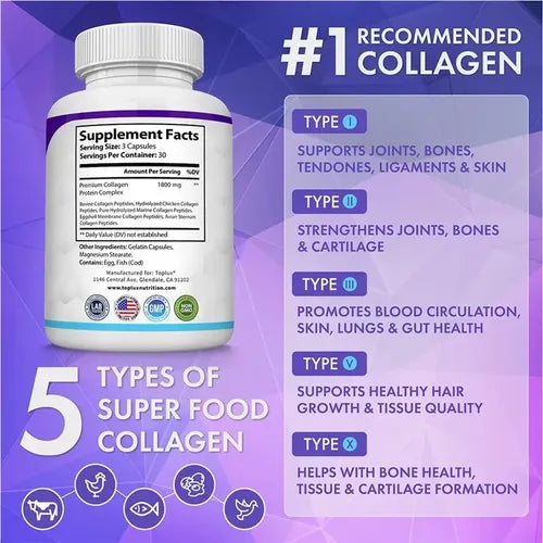 Complejo Multi Colageno 1800mg 90 Capsulas