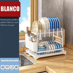 Escorredor 2 Niveles Acero Inox Blanco