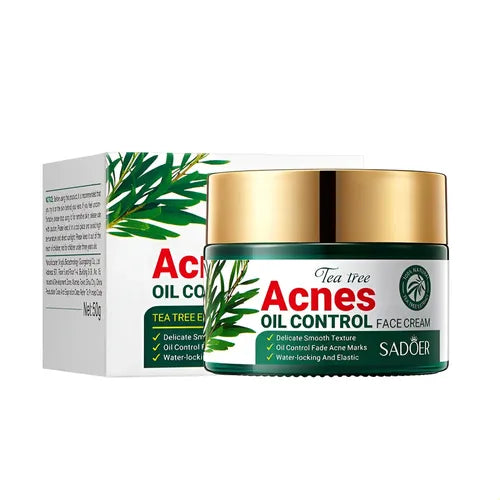 Crema Facial Control de Acne SADOER con Aceite de Arbol de Te