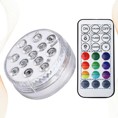Luz LED RGB Sumergible para Piscina con Control Remoto