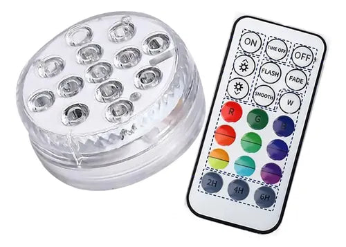 Luz LED RGB Sumergible para Piscina con Control Remoto