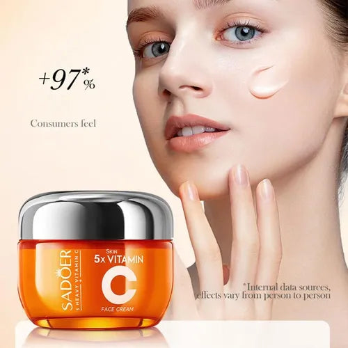 Creme Facial Clareador 5 em 1 com Vitamina C Ativa - Niacinamida - Pele Radiante a Cada Aplicação
