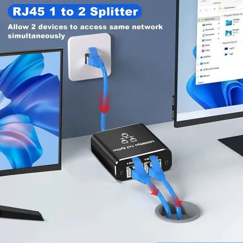 Divisor de Internet 2 en 1 con Cable USB