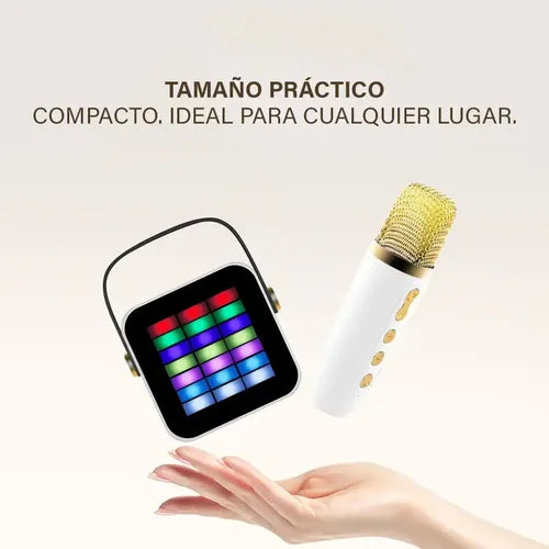 Micrófono Bluetooth con Altavoz y Luces RGB