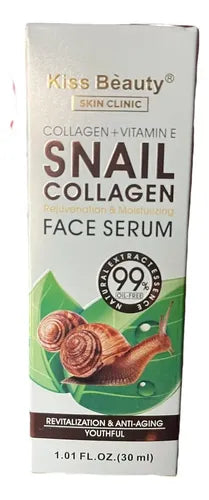 Serum Facial KISS BEAUTY con Colageno, Vitamina E y Baba de Caracol 30ml