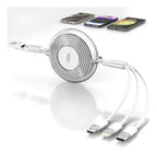 Cargador 3 en 1 Retrátil 100W USB C Rápido