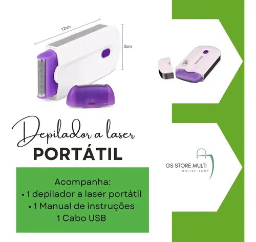 Depilador a Laser Profissional-Removedor de Pelos Elétrico