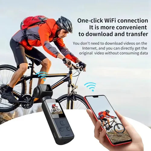 Cámara 4K de bolsillo con rotación 270° y WiFi