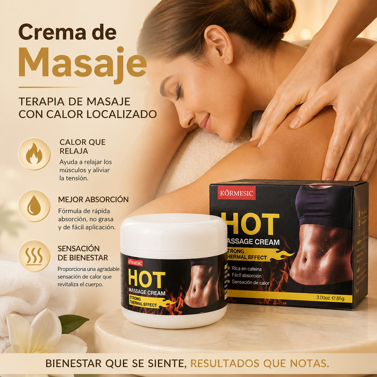 Hot Massage Cream – Efecto Térmico Relajante