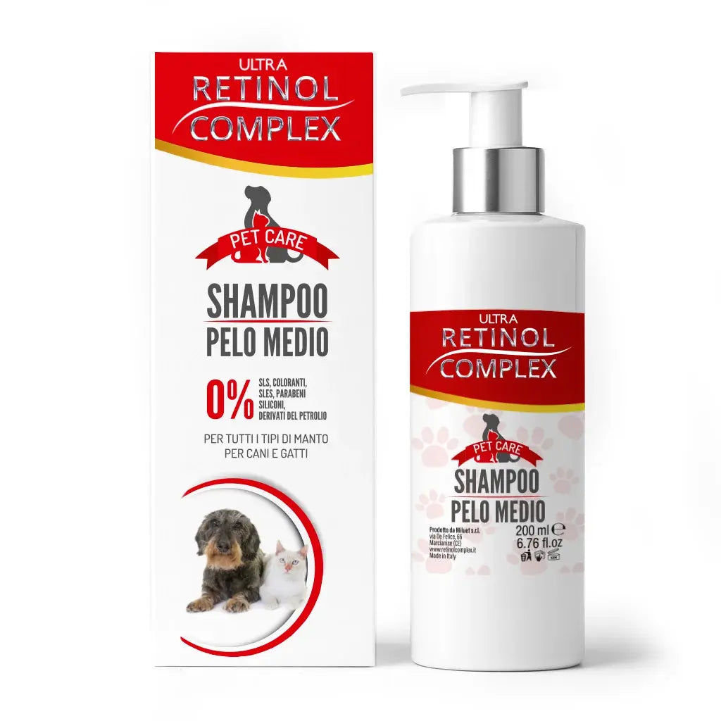 Champú para mascotas pelo mediano