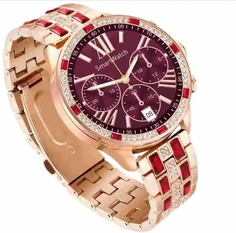Reloj Inteligente Luxo Rosa Brillante