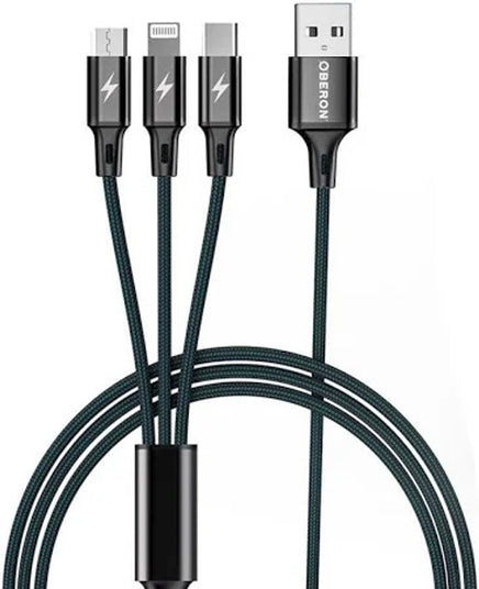 Cable de Carga 3 en 1 Turbo 120cm