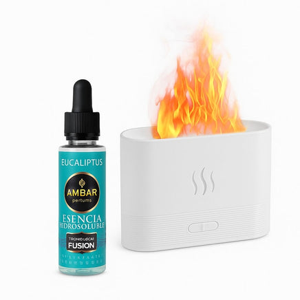 Difusor de aceites esenciales blanco con aceite de flor de azahar