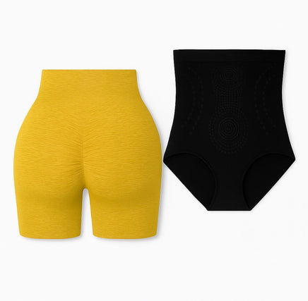 Yoga Shorts with Corset Waistband