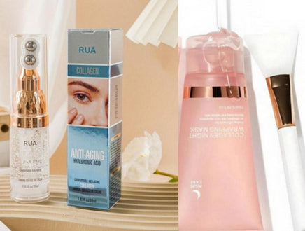 Gel roller για μαύρους κύκλους + μάσκα κολλαγόνου
