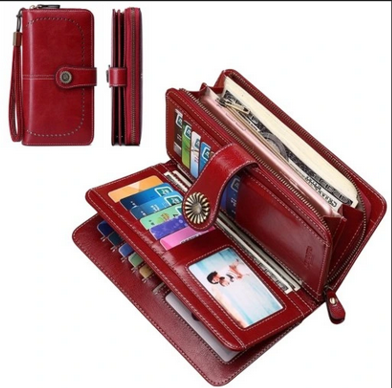 Large Women's Wallet with RFID Protection
