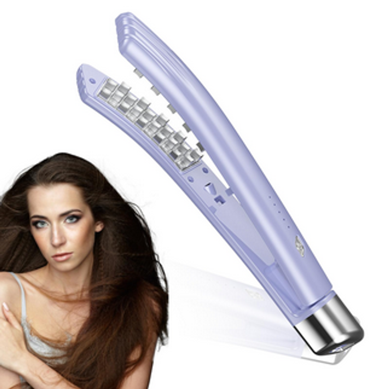 Plancha de pelo compacta con placas de deslizamiento suave